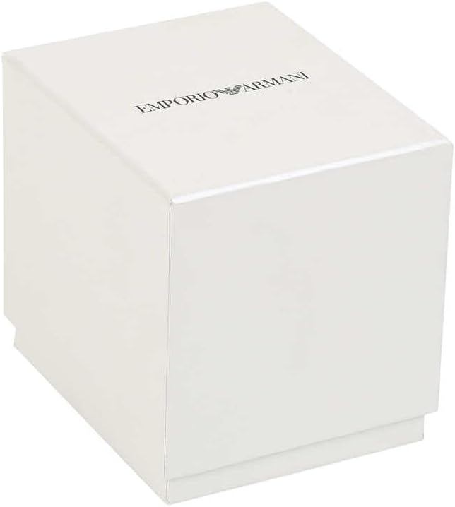 Emporio Armani Reloj Hombre, Movimiento Cronógrafo con 3 subesferas y Caja de 43mm con Correa de Acero, Piel o Silicona