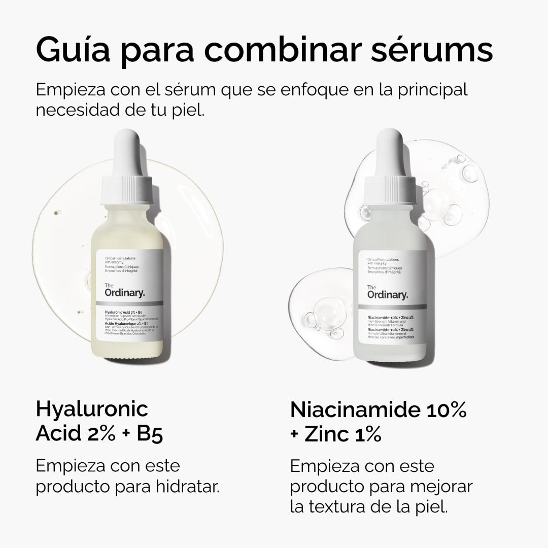 The Ordinary Hyaluronic Acid 2% + B5 (with Ceramides), Hyaluronic Acid + B5 (with Ceramides), Multidimensional Moisturizing Serum for Softer, Smoother Skin 30ml