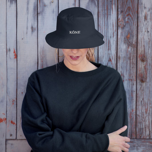 Sombrero pescador KÖNE de felpa 100% algodón con ala clásica y pespunte decorativo