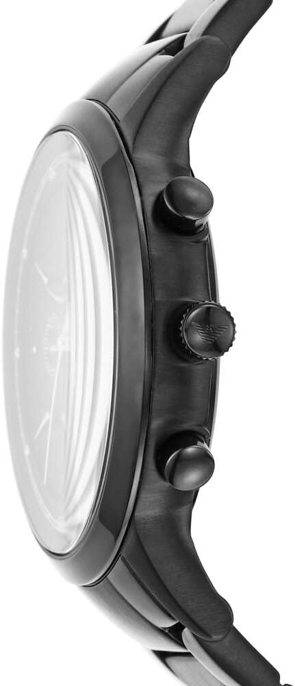 Emporio Armani Reloj Hombre, Movimiento Cronógrafo con 3 subesferas y Caja de 43mm con Correa de Acero, Piel o Silicona