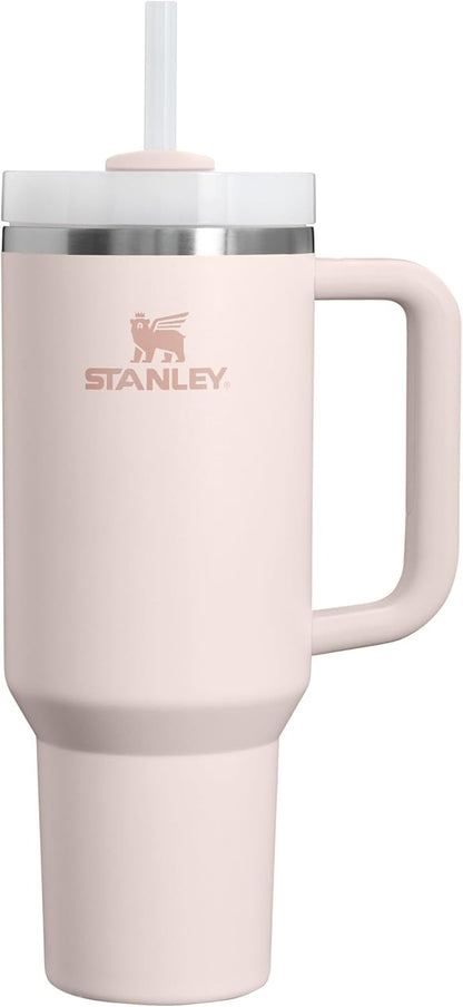 STANLEY Quencher H2.0 FlowState Tumbler 1.2L – Thermos Keeps Cold 11 Hours – Ice Cream for 48 Hours – Stainless Steel Water Bottle – Thermal Cup – BPA Free – Rose Quartz