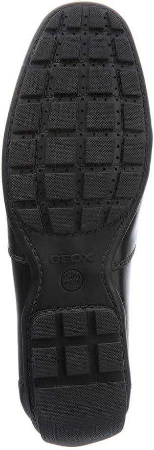 Geox U Moner V Loafers for Men, Black/White, 43.5 EU