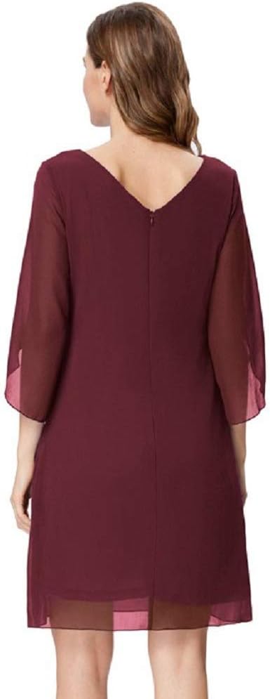 GRACE KARIN Women's Elegant Dress Chiffon Short Sleeve Casual Chiffon Top Round Neck