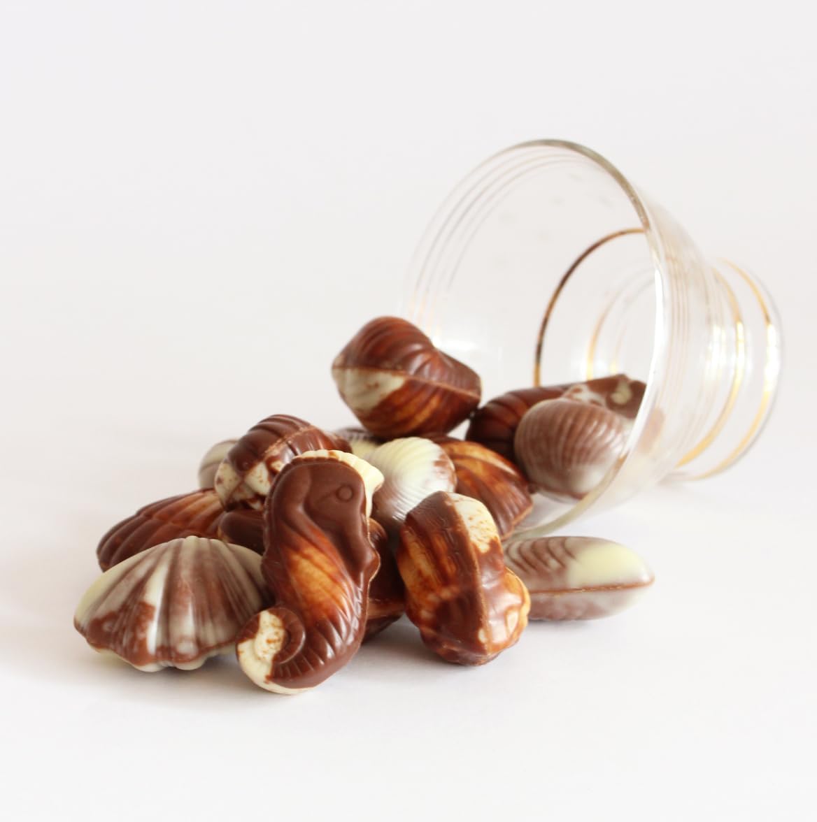 Guylian Belgian Chocolate Chocolates, Chocolate Filled with Dark Chocolate Praline, Chocolate in the shape of Sea Fruits with 72% Cocoa, 20 Units per Box, 225 g