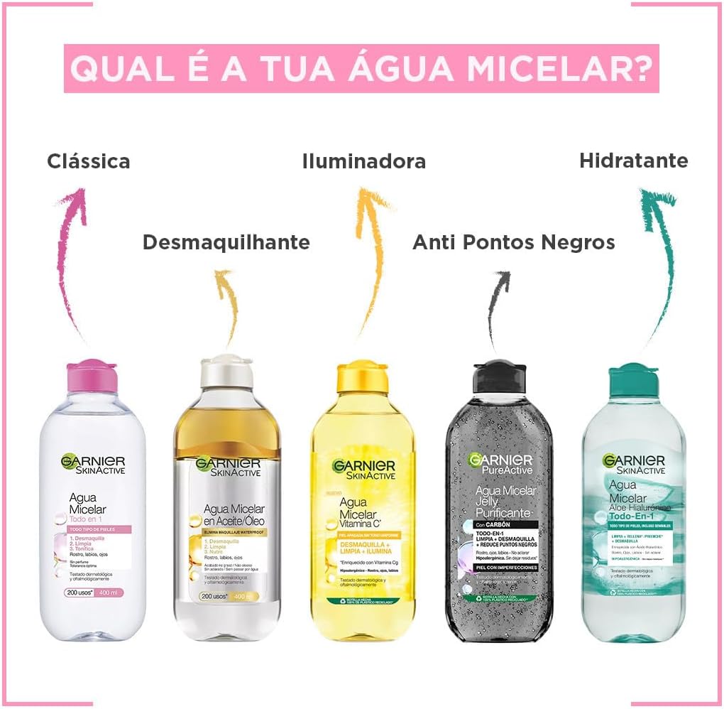 Garnier Micellar Water with Vitamin C, Cleanses, Removes and Brightens Off Skin, Hypoallergenic Formula, 700 ml