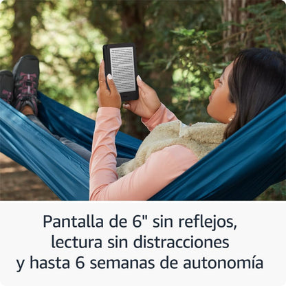 Amazon Kindle (16 GB) – Lightest and most compact Kindle with glare-free display, faster page turns, adjustable front light and long battery life – Black