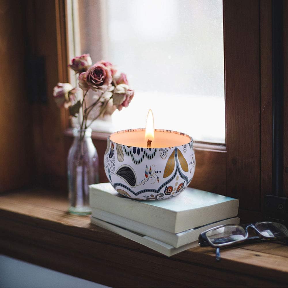 Scented Candles Gift for Women, 9 Pack Decorative Scented Scented Candles, Soy Wax Natural Candle, 9 x 70 g Aromatherapy Candle Gift Set for Birthdays, Parties, Christmas, Friend and Mother