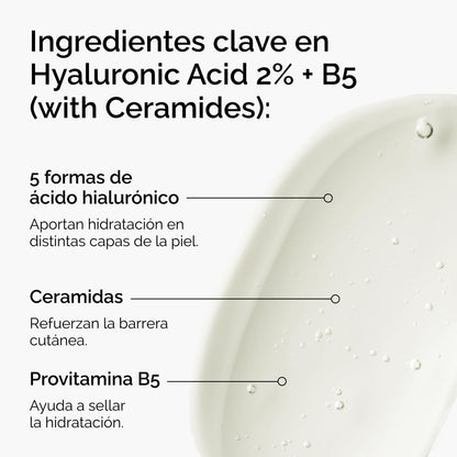 The Ordinary Hyaluronic Acid 2% + B5 (with Ceramides), Hyaluronic Acid + B5 (with Ceramides), Multidimensional Moisturizing Serum for Softer, Smoother Skin 30ml