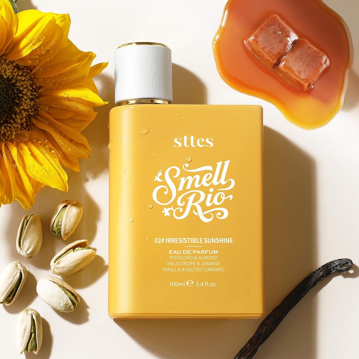 Sttes Perfume 602# (Irresistible Sunshine) - Eau de Parfum 100 ml (3.4 fl oz) Vanilla Gourmet Tune (Caramel Vanilla Flavor)