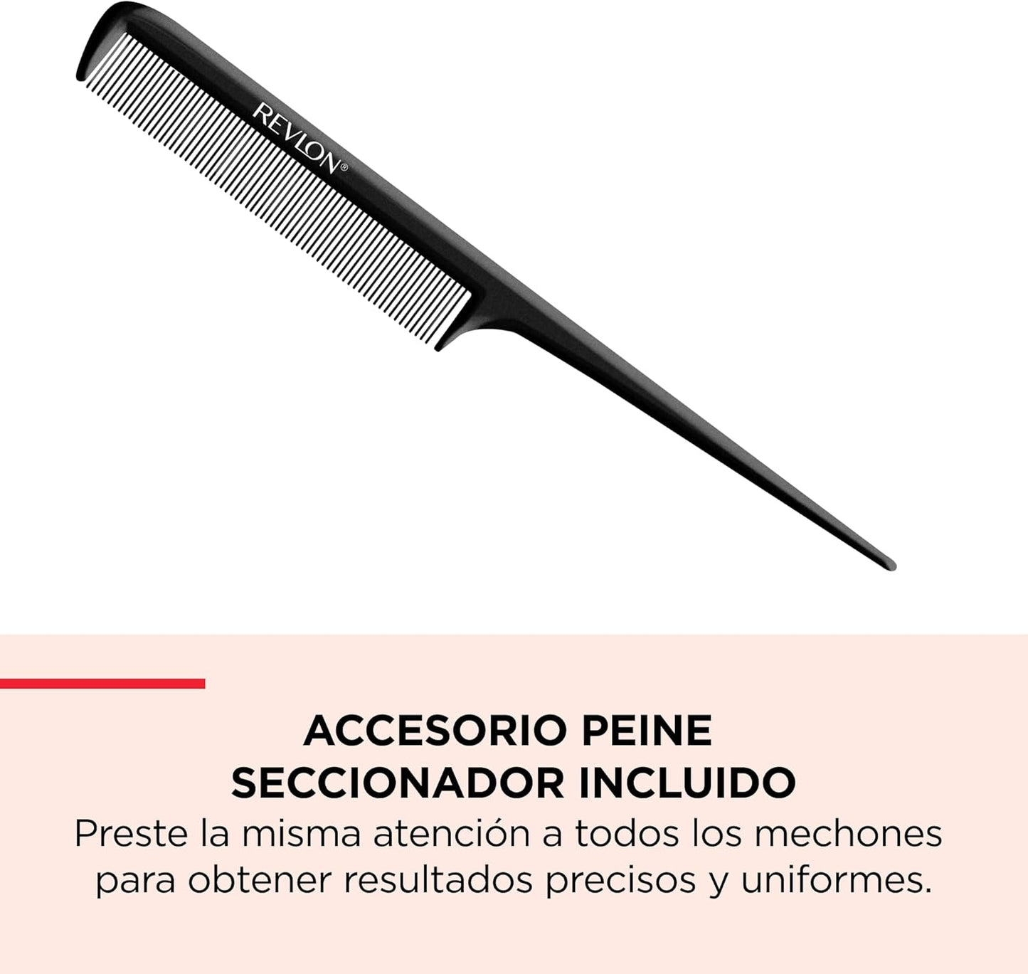REVLON Salon One-Step Dryer and Volumizer with Sectioning Comb Included - 3 Heat Settings and 2 Speeds, Ceramic Coating, Ergonomic Handle, Original with Comb