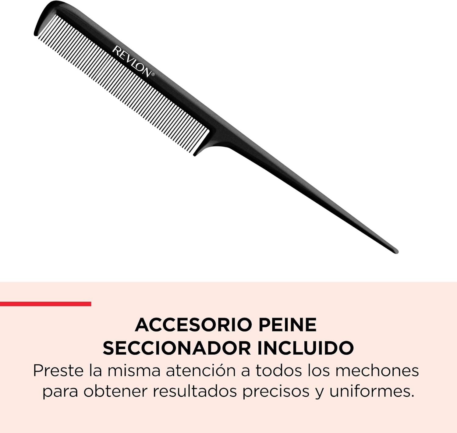 REVLON Salon One-Step Dryer and Volumizer with Sectioning Comb Included - 3 Heat Settings and 2 Speeds, Ceramic Coating, Ergonomic Handle, Original with Comb