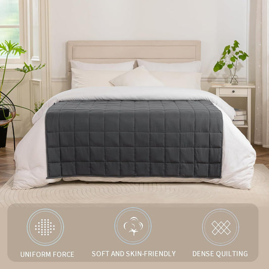 Good Nite Weighted Blanket Weighted Blanket for Adults Stress Relief Weighted Blanket for Calm Senses (Grey, 6kg, 125x180cm)