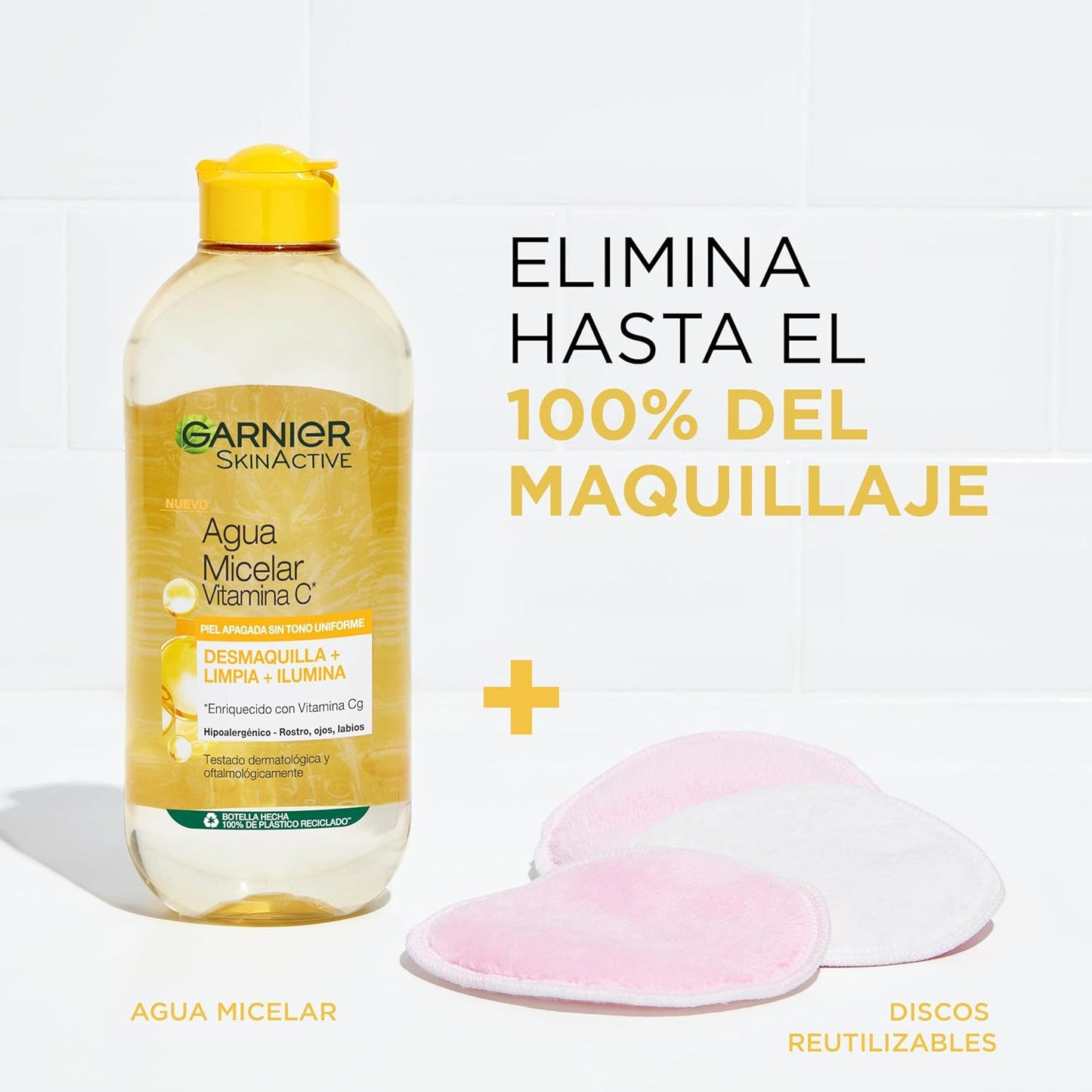 Garnier Micellar Water with Vitamin C, Cleanses, Removes and Brightens Off Skin, Hypoallergenic Formula, 700 ml