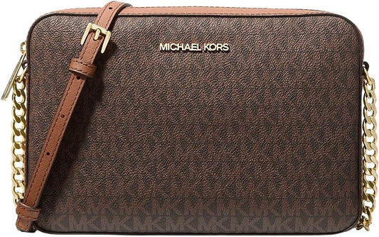 Michael Kors Bolso cruzado para mujer de PVC con logotipo de la firma Jet Set