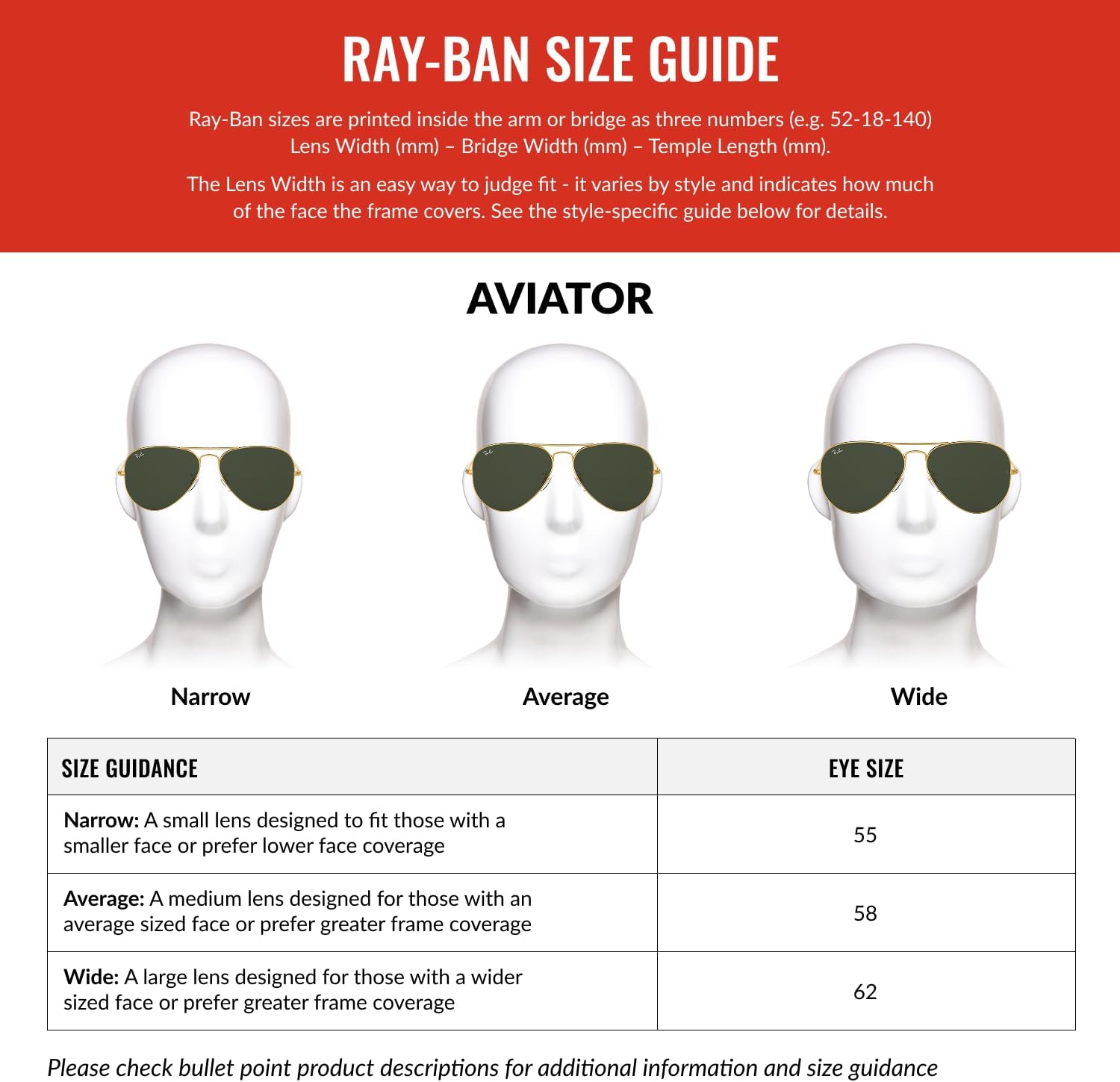 Ray-Ban Aviator Sunglasses Men (Pack of 1)
