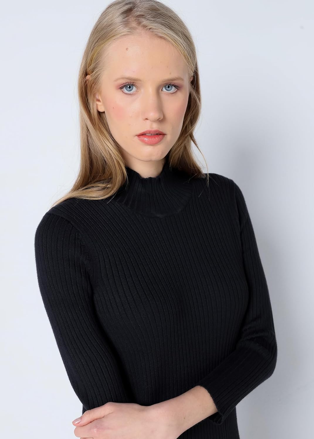 Lois Jeans - Midi Knit Dress, Black/White, S-XXL