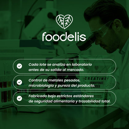 Foodelis Creatine Monohydrate Powder 1kg / 333 Doses - 100% Micronized Creatine Monohydrate - Unflavored - Pure and No Additives - Non-GMO - High Solubility - Includes Doser