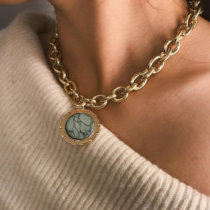 ChainsHouse Rolo Necklace for Women Men, 3-5-7-9-12 mm Wide, 46 cm - 76 cm Long [Platinum/Gold/Black], Jewellery Box Included