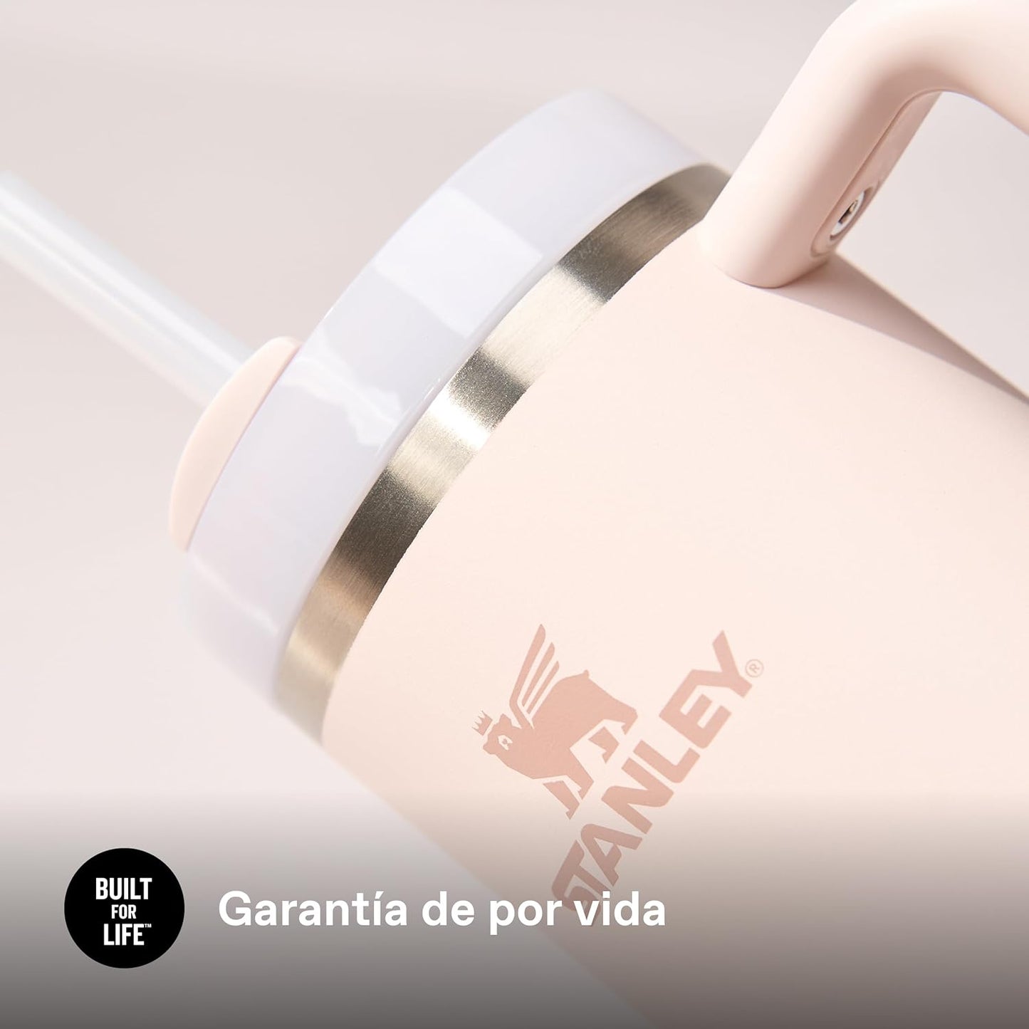 STANLEY Quencher H2.0 FlowState Tumbler 1.2L – Thermos Keeps Cold 11 Hours – Ice Cream for 48 Hours – Stainless Steel Water Bottle – Thermal Cup – BPA Free – Rose Quartz