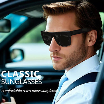 Joopin Acetate Men's Sunglasses Polarized Square Classic Modern UV400 Protection Sports for Driving Cycling Fishing