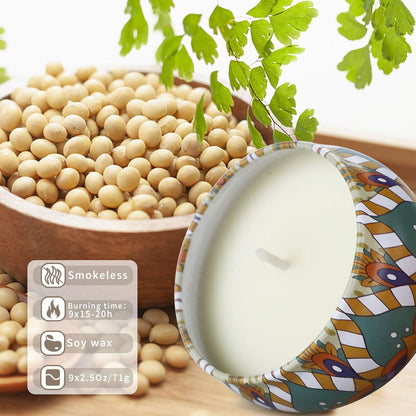 Scented Candles Gift for Women, 9 Pack Decorative Scented Scented Candles, Soy Wax Natural Candle, 9 x 70 g Aromatherapy Candle Gift Set for Birthdays, Parties, Christmas, Friend and Mother