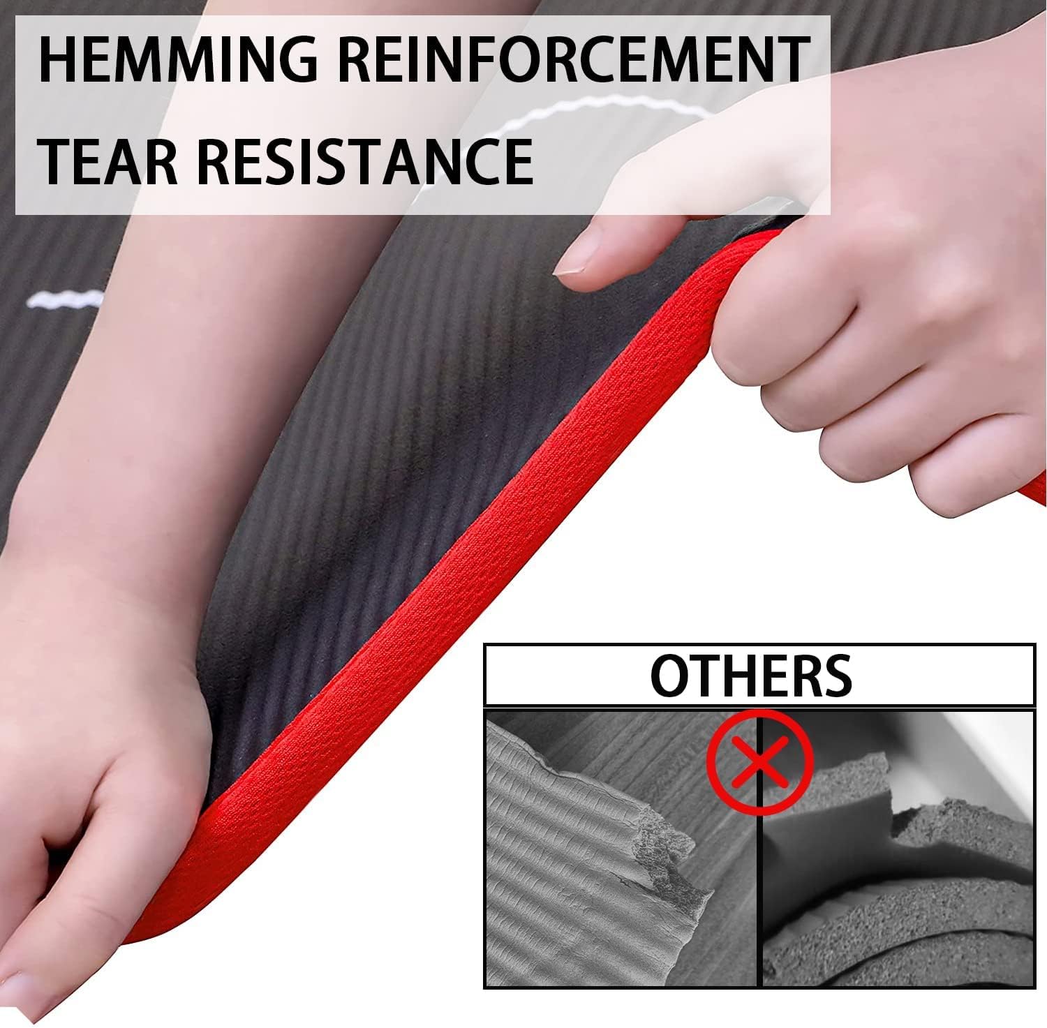 PROIRON Thick Yoga Mat 10/15 mm, Non-Slip Mat Sport Fitness, Yoga Mat for Pilates Exercises Fitness Gymnastics Stretches