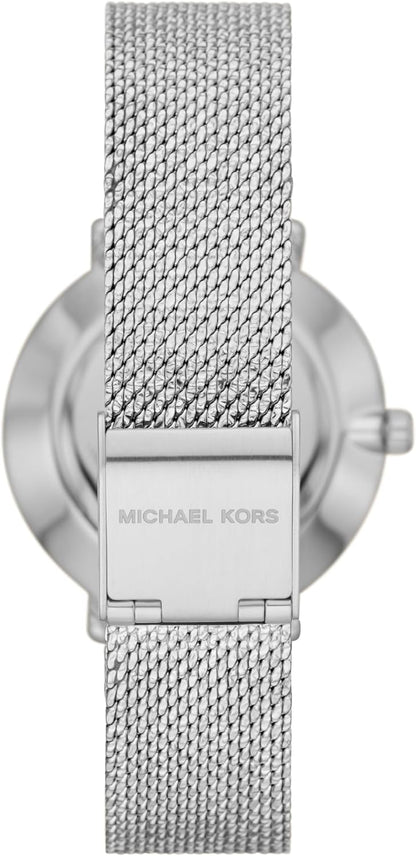 Michael Kors Reloj Portia para Mujer, Movimiento multifunción de Cuarzo con Correa de Acero Inoxidable