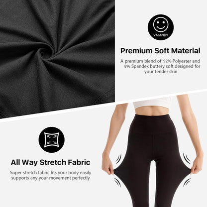 SINOPHANT Women's High Waist Sports Leggings, Opaque Tummy Control Leggings, Elastic Leggings, Women's Dress Leggings, Buttery Soft