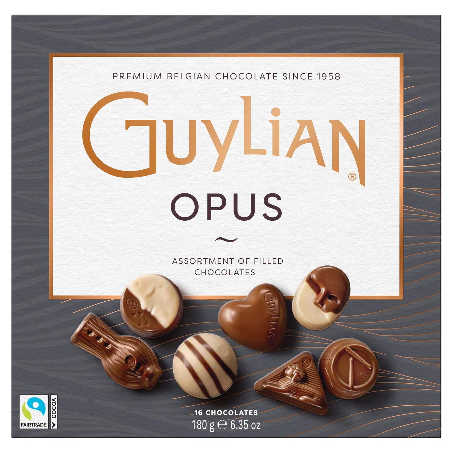 Guylian Belgian Chocolate Chocolates, Chocolate Filled with Dark Chocolate Praline, Chocolate in the shape of Sea Fruits with 72% Cocoa, 20 Units per Box, 225 g