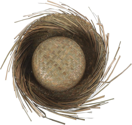 Hawaiian Style Hand Straw Hat for Beach, Tropical Party and Mexican Events Lightweight and Breathable Design Original Size