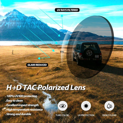 Joopin Acetate Men's Sunglasses Polarized Square Classic Modern UV400 Protection Sports for Driving Cycling Fishing