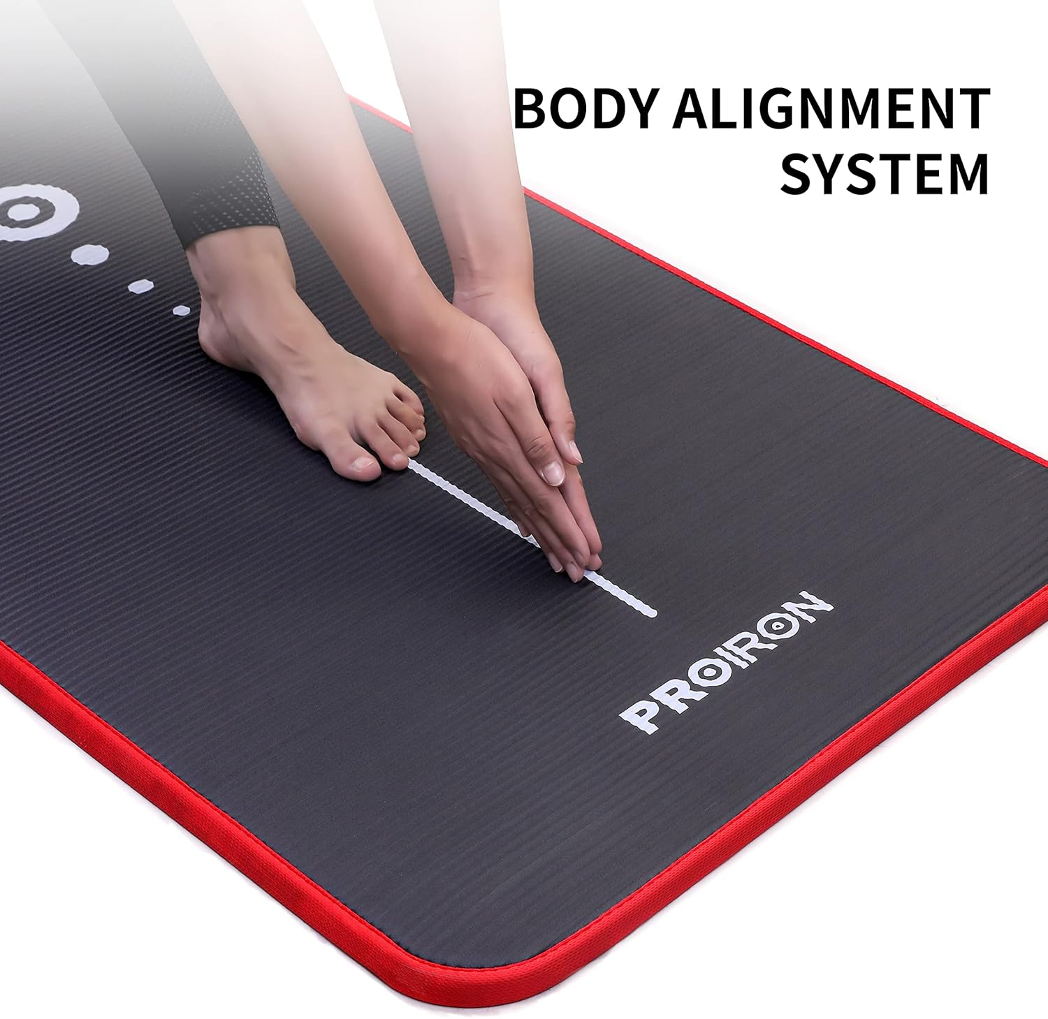 PROIRON Thick Yoga Mat 10/15 mm, Non-Slip Mat Sport Fitness, Yoga Mat for Pilates Exercises Fitness Gymnastics Stretches