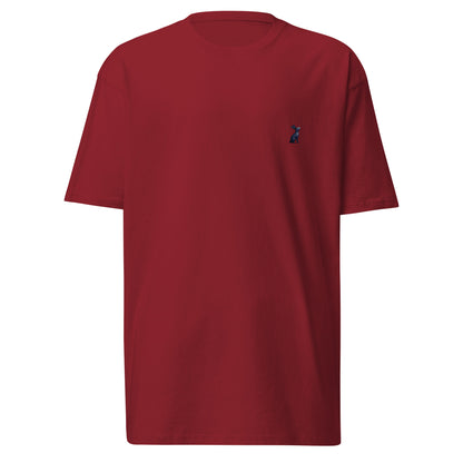 Camiseta KÖNE celeste con logo azul bordado, corte regular de algodón peinado
