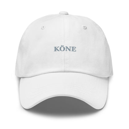 Gorra blanca KÖNE unisex con logo bordado