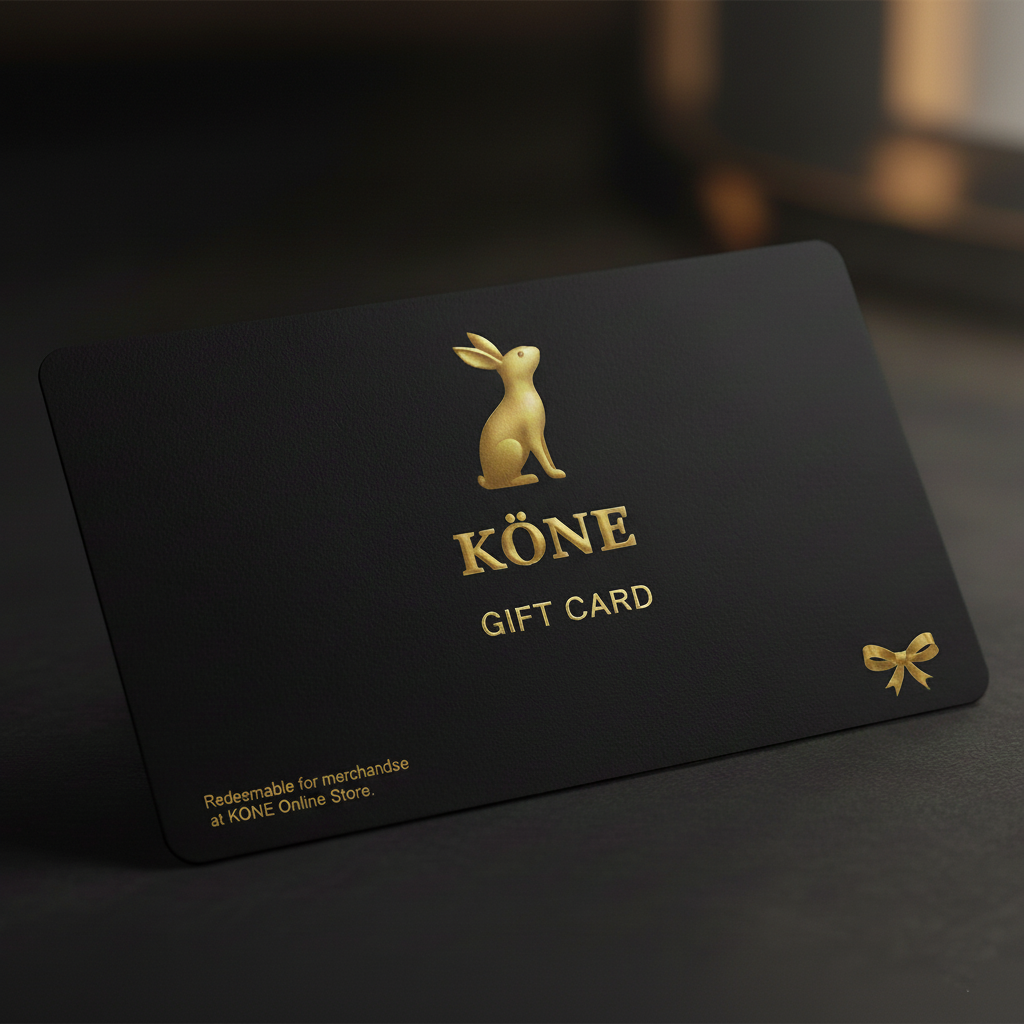 Tarjeta de regalo digital KÖNE, diseño minimalista premium
