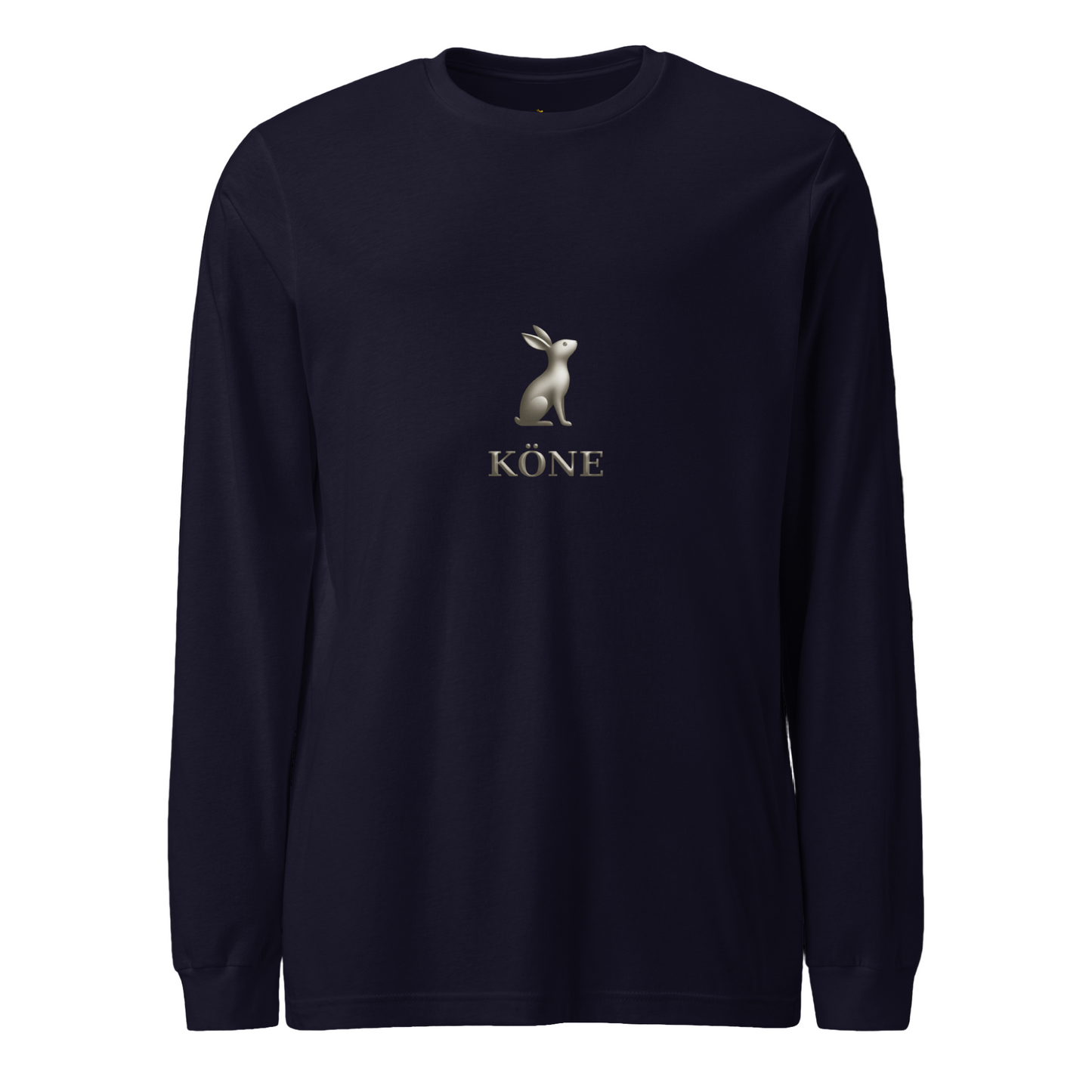 Camiseta KÖNE unisex color Navy con logo metálico 