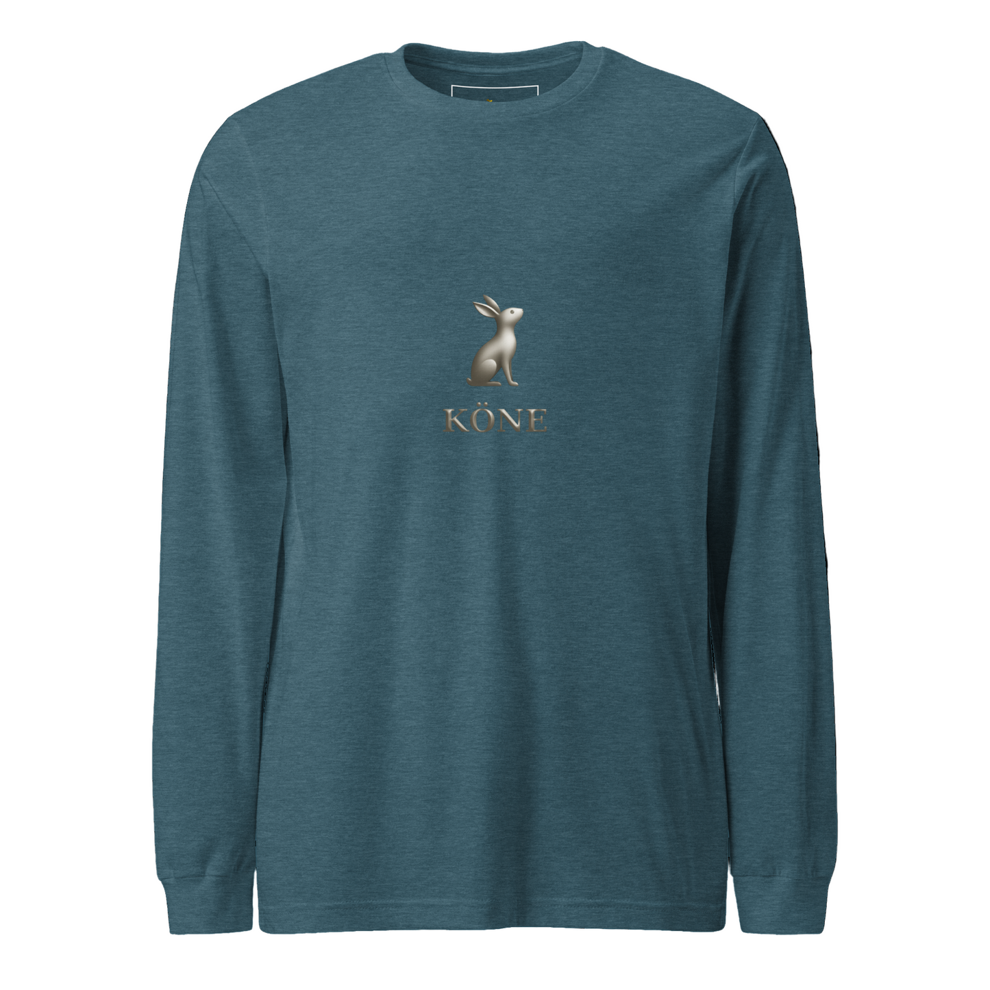 Camiseta KÖNE unisex color deep-teal con logo metálico 