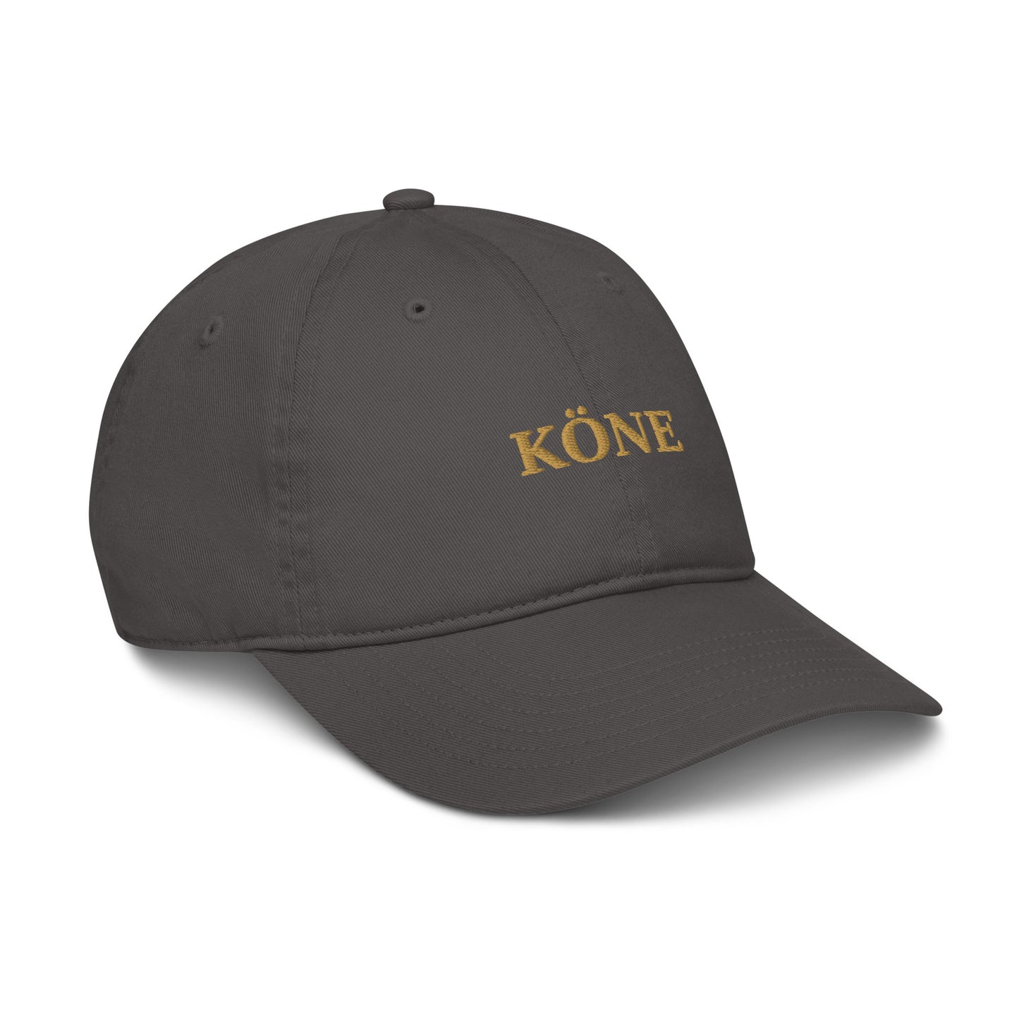 Gorra KÖNE gris carbón de algodón orgánico con cierre ajustable