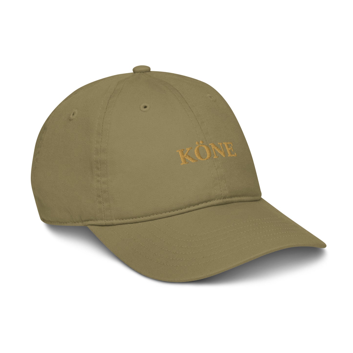 Gorra KÖNE verde oliva 100% algodón orgánico estilo unisex
